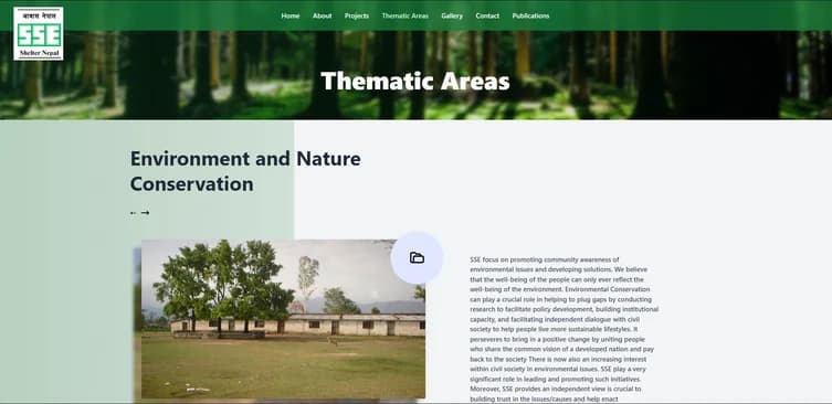 School of Shelter and Environment thematic areas page