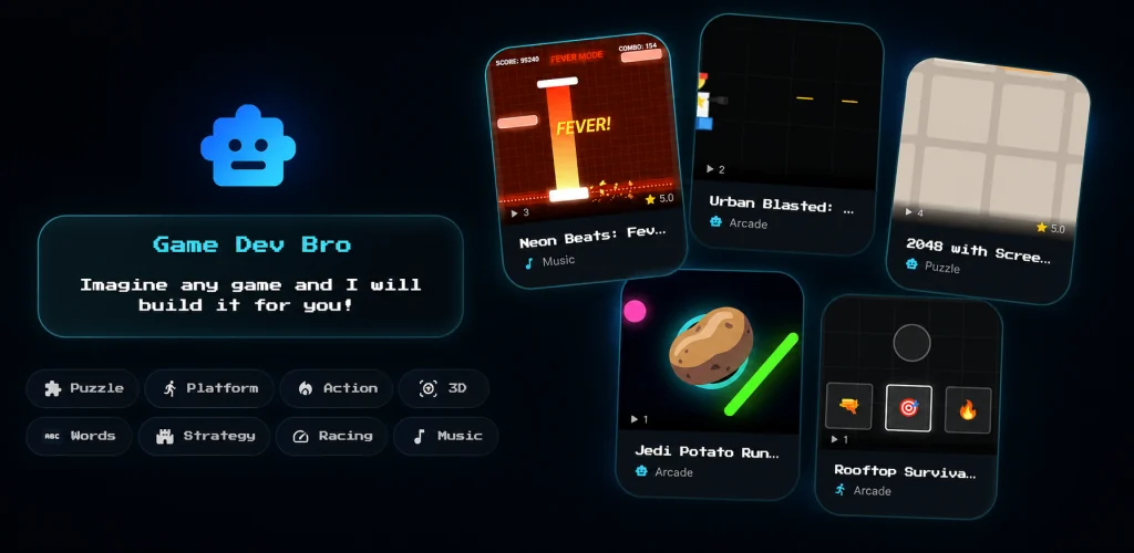 I Made an App That Lets You Build Any Game in Minutes Using AI on Your Phone!