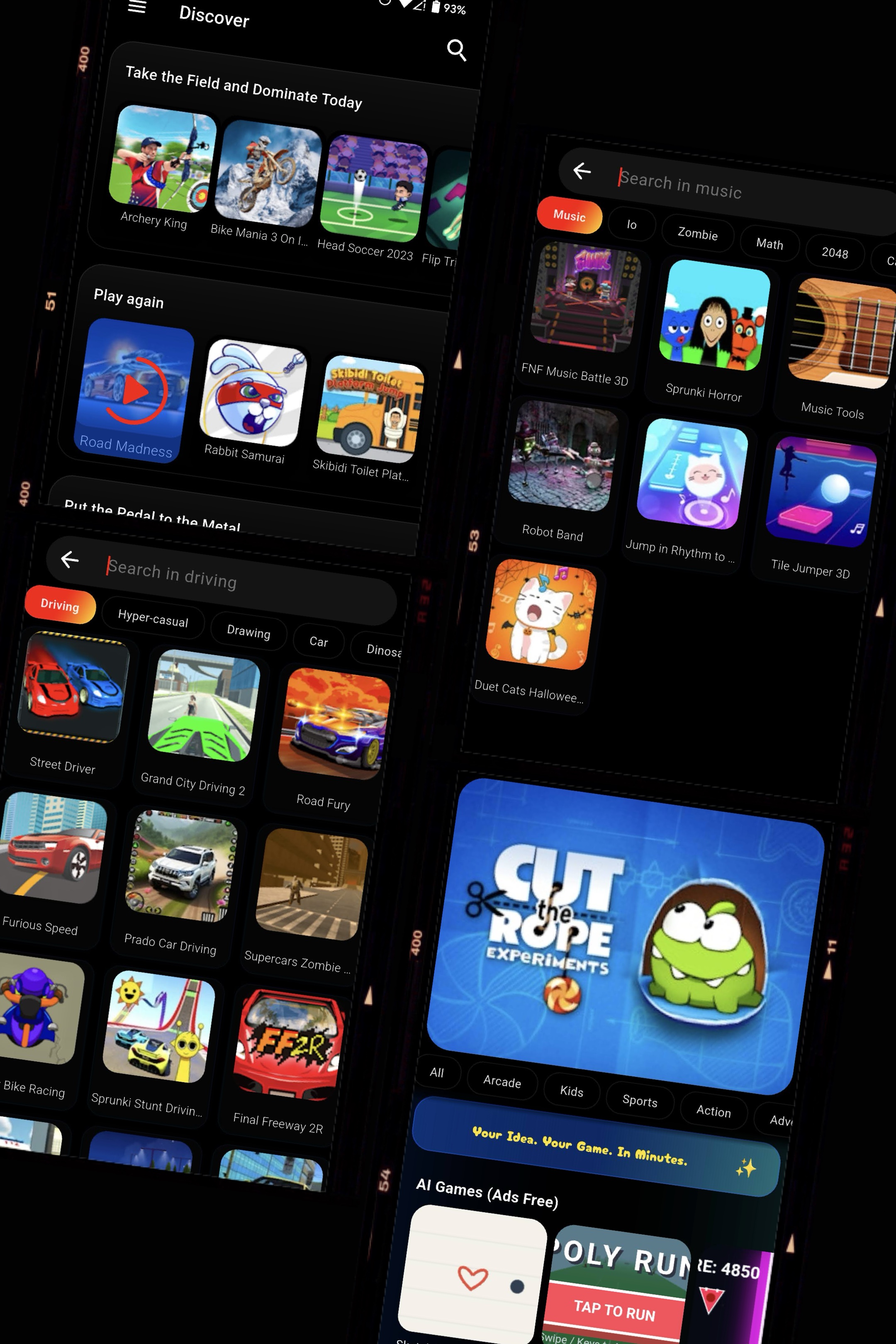Popular HTML5 games on alt games portal