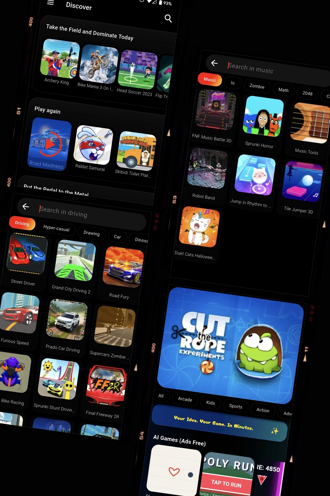 Popular HTML5 games on alt games portal