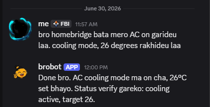 Brobot turning on the AC on my way home