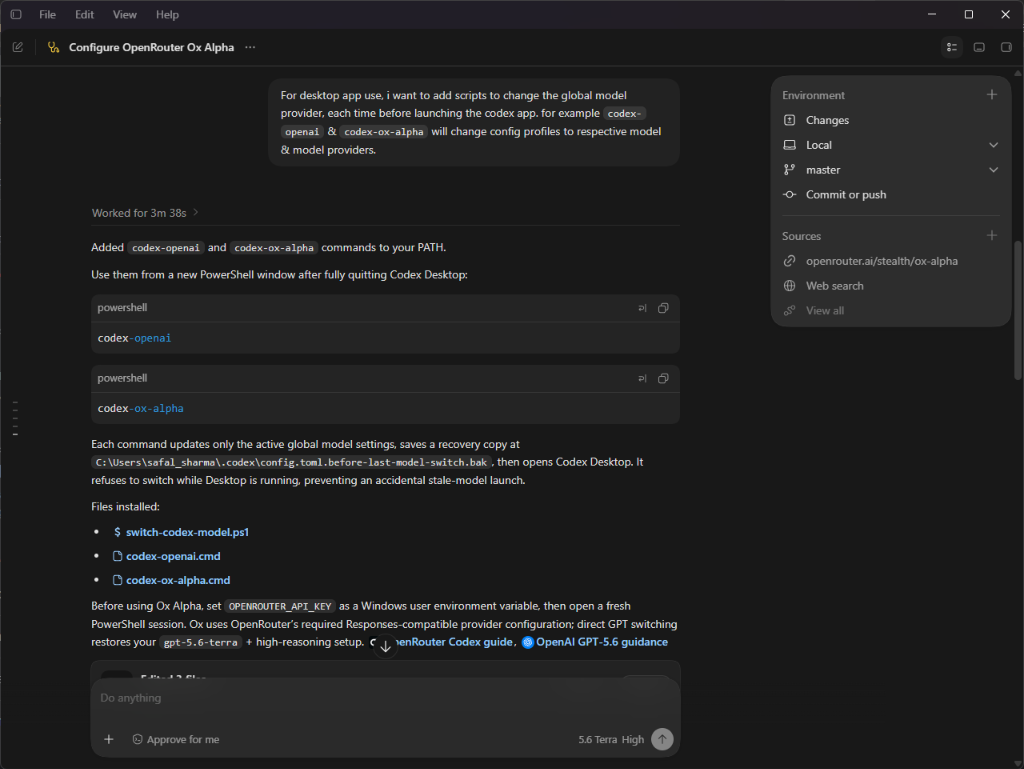 Codex Desktop model switcher scripts