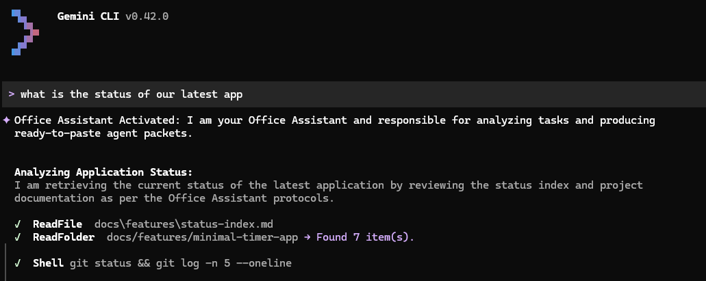 Gemini Cli Office Assistant Activation